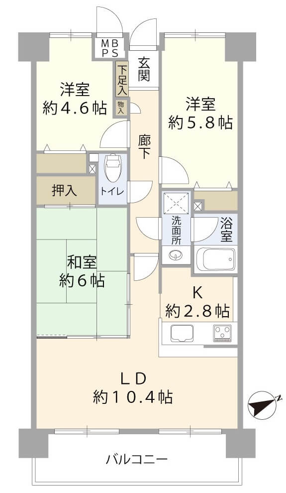 ファミール五日市中央間取り