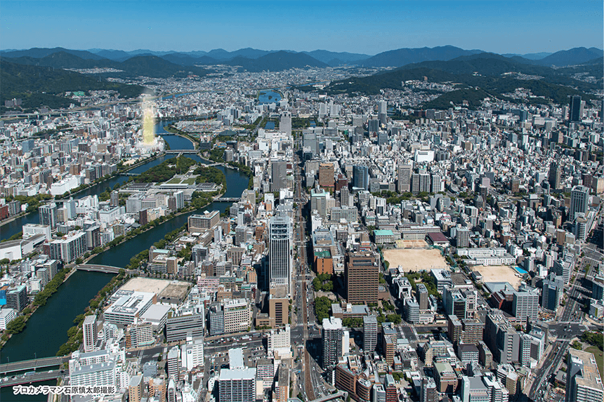 広島市航空地図　プロカメラマン石原慎太郎撮影