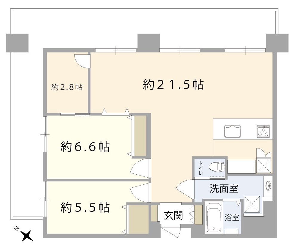 ダイアパレス国泰寺弐番館　平面図