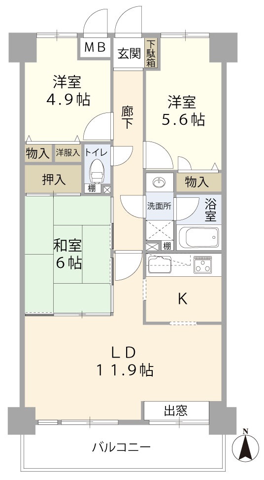 ダイパレ宇品西　間取